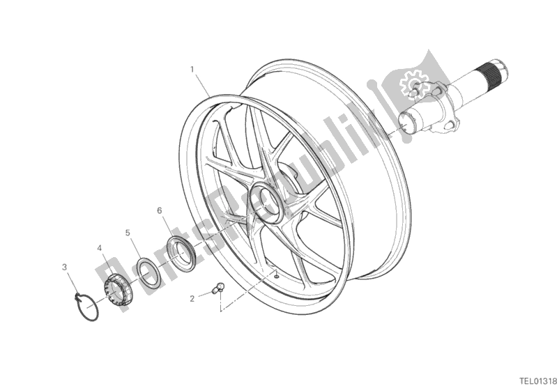 Todas las partes para Rueda Trasera de Ducati Superbike Panigale V2 955 2020